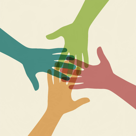 hands connectingのイラスト素材