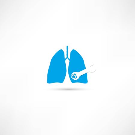 Human lung iconのイラスト素材