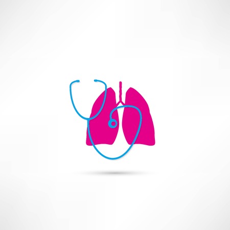 Human lung iconのイラスト素材