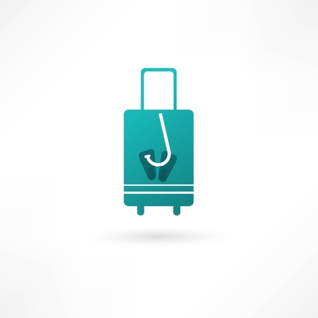 travel luggage suitcase iconのイラスト素材