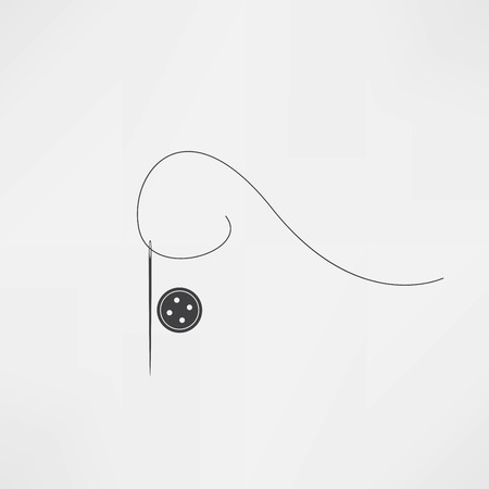Needle and thread vector iconのイラスト素材