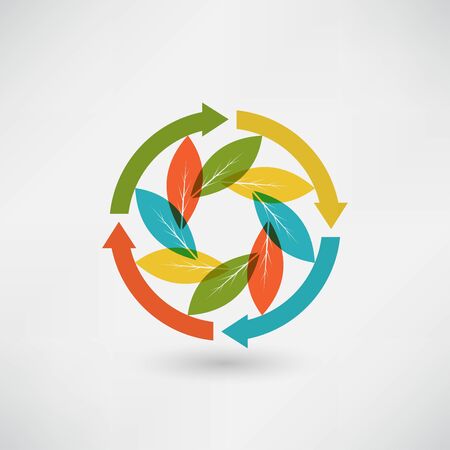 vector icon leafのイラスト素材