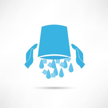 Ice Bucket Challenge conceptのイラスト素材