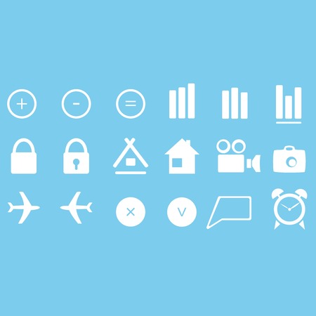 Media and communication iconsのイラスト素材