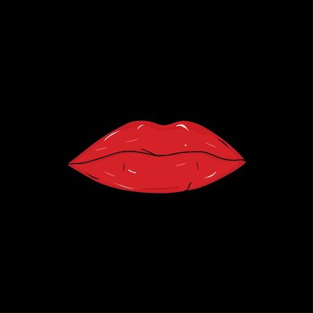 Red lips iconのイラスト素材