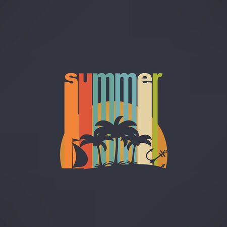 Grunge summer holiday backgroundのイラスト素材