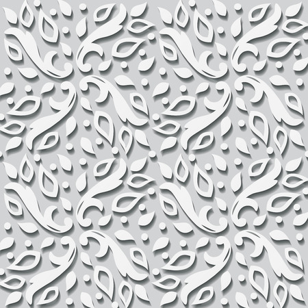 Vector Floral 3d Seamless Pattern Backgroundのイラスト素材