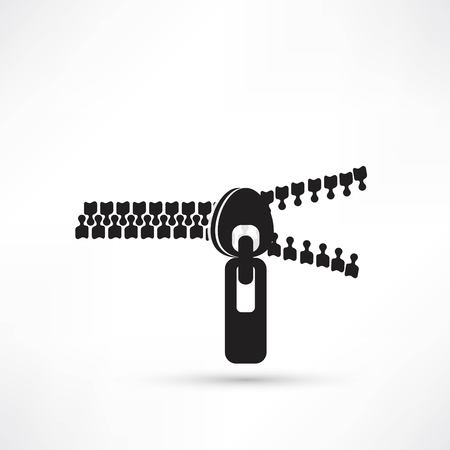 zippers icons over white background vector illustrationのイラスト素材