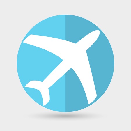 airplane symbol on a white backgroundのイラスト素材