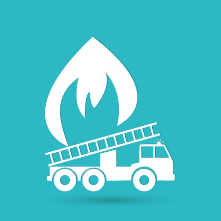 Vector illustration of a fire engineのイラスト素材