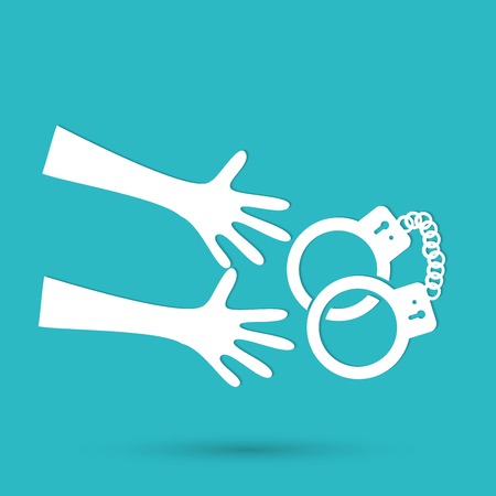 Vector illustration of isolated modern police icon.のイラスト素材