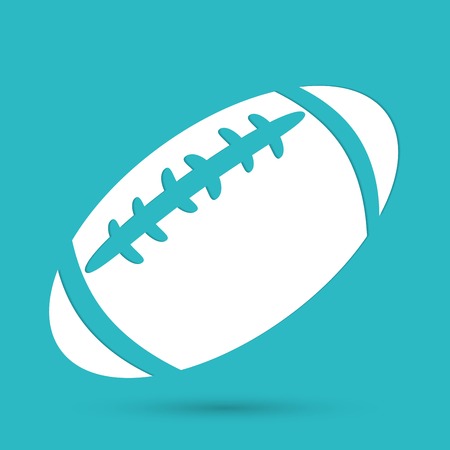 american football icon isolated on blue backgroundのイラスト素材
