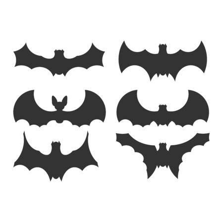 Bats icons setのイラスト素材