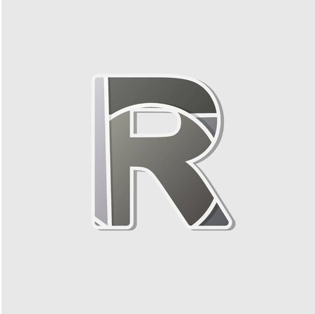 Abstract icon based on the letter rのイラスト素材