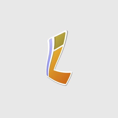 Abstract icon based on the letter lのイラスト素材