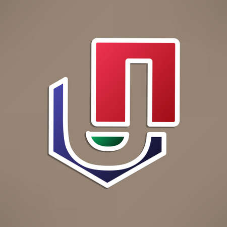 Abstract icon based on the letter uのイラスト素材