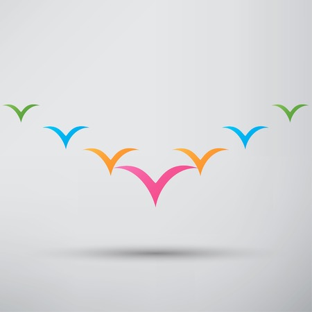 flock of birdsのイラスト素材