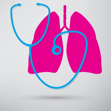 Human lung iconのイラスト素材