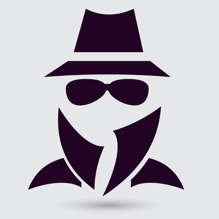 Man in suit. Secret service agent iconのイラスト素材