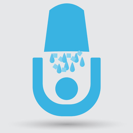 Ice Bucket Challenge conceptのイラスト素材