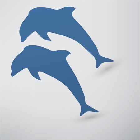 dolphin iconのイラスト素材