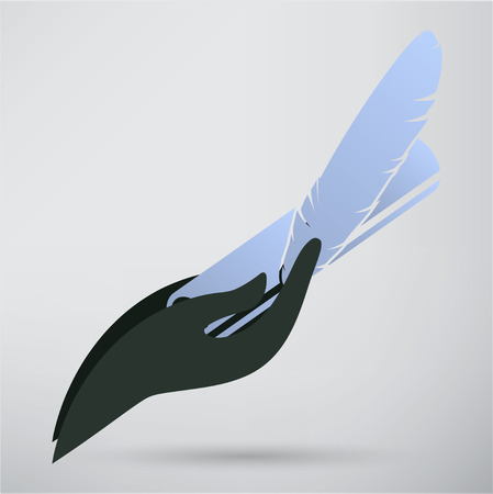 A hand with a letterのイラスト素材