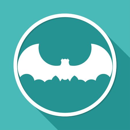 Icon Batson white circle with a long shadowのイラスト素材