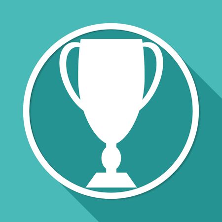 Icon Champions Cup on white circle with a long shadowのイラスト素材