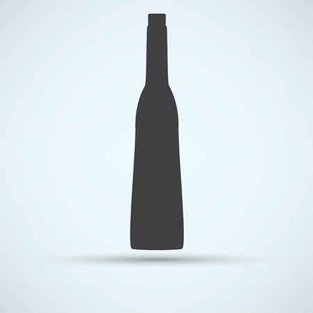 A bottle of wine and a glass iconのイラスト素材