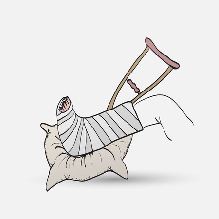 bone fractureのイラスト素材