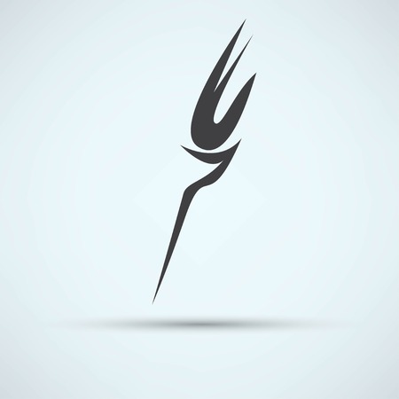 Burning torch iconのイラスト素材