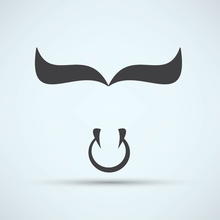 bull iconのイラスト素材
