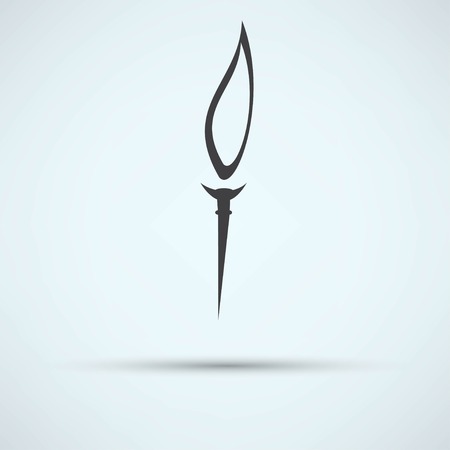 Burning torch iconのイラスト素材