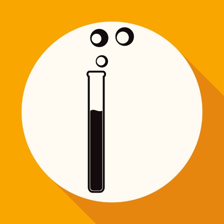 vitro icon on white circle with a long shadowのイラスト素材