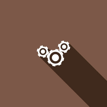 Icon Cogs with a long shadowのイラスト素材