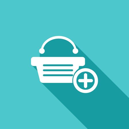 Shopping bags Icon with a long shadowのイラスト素材