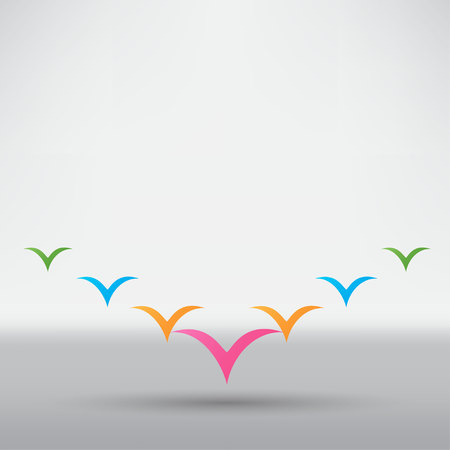 flock of birdsのイラスト素材