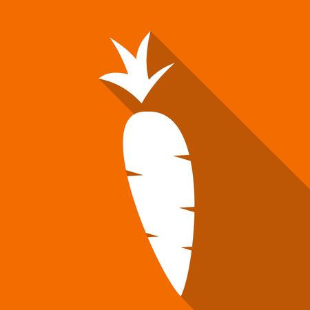 Carrot Icon with a long shadowのイラスト素材