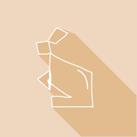 Icon hare with a long shadowのイラスト素材