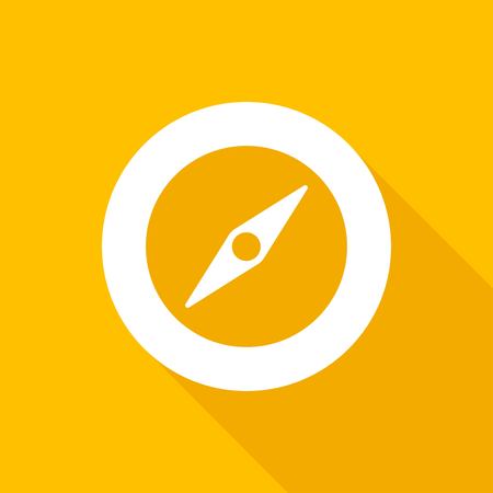 Icon Compass with a long shadowのイラスト素材