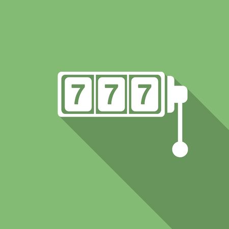 Icon 777 with a long shadowのイラスト素材