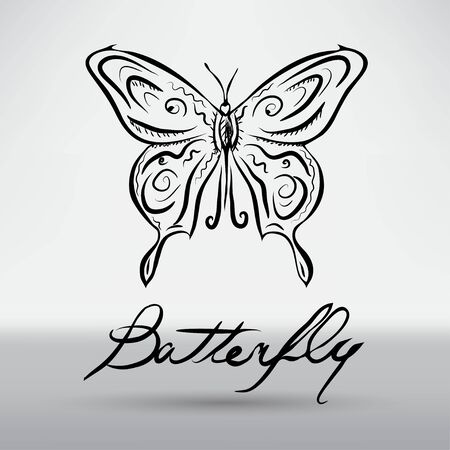 butterfly iconのイラスト素材