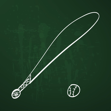 Baseball And Bat Iconのイラスト素材
