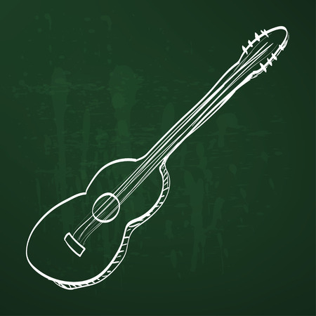 sketch of an acoustic guitarのイラスト素材