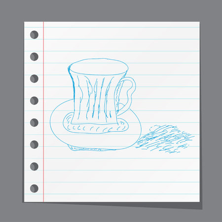 sketch illustration - cup of coffeeのイラスト素材