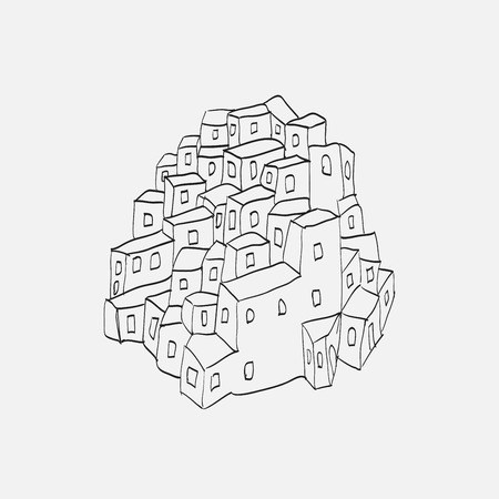 Cityscape sketchのイラスト素材