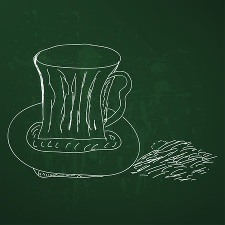sketch illustration - cup of coffeeのイラスト素材