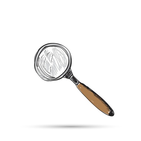 Sketch illustration of a magnifying glassのイラスト素材