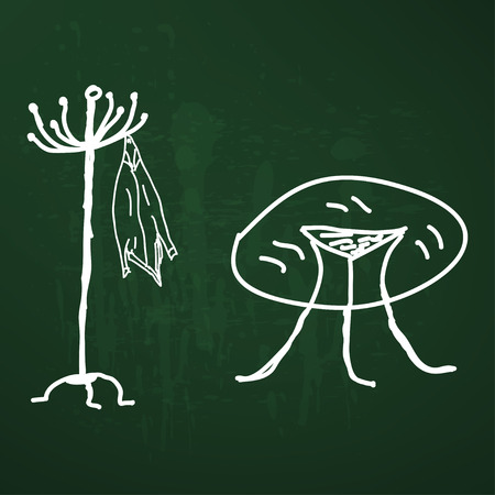 Sketched tableのイラスト素材