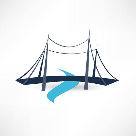 abstract road bridge iconのイラスト素材